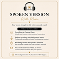 Custom Poem + Spoken Version (With Music)