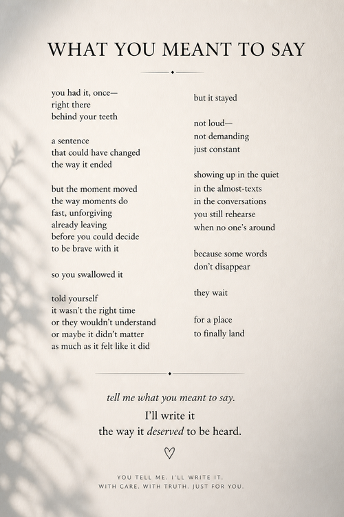 Custom Poem